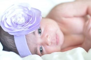 Couture Baby Gigi- LARGE Newborn Headband in Lavender