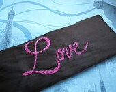 Organic Lavender and Flaxseed Eye Pillow Hand Embroidered by Dolce Dreams