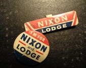 Campaign Buttons Nixon Lodge 60s