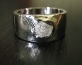 Rough Diamond Palladium Custom Engagement Ring