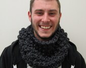 The Urbane knit Man cowl Charcoal Grey