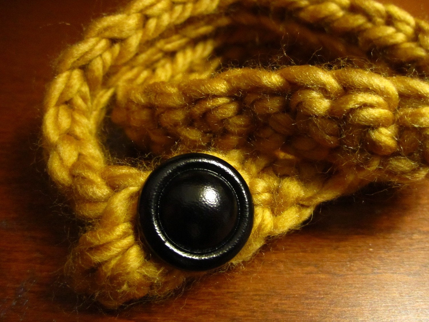 Crocheted Headband - Mustard