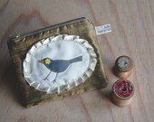 Silk blackbird purse