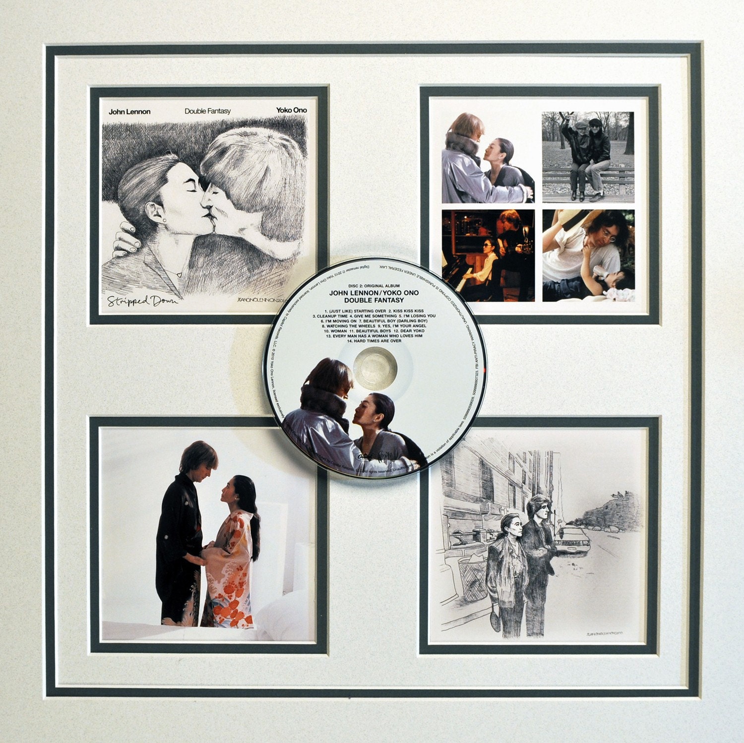 John Lennon - Double Fantasy - Custom Matted CD Art Display