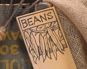 Hand-Drawn Garden Marker for Beans
