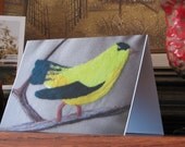 Nestle and Soar Studio's Lemon Cake Bird Note Card