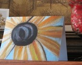 Nestle and Soar Studio's Soft Sunflower Folk Art Note Card