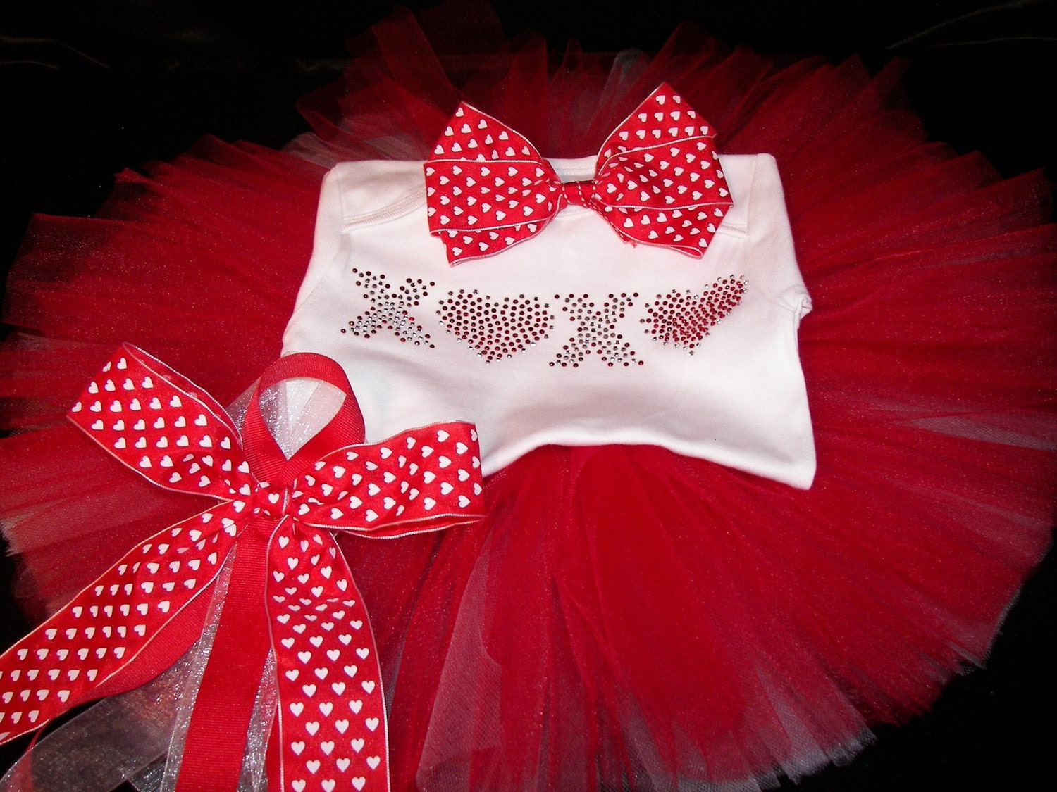 Hugs and Kisses Bling Tutu Set-Boutque style-perfect for Valentine's-Layered Tutu