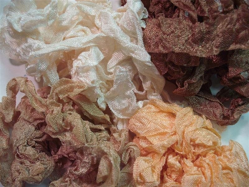 Vintage Scrunched and Crinkled Seam Binding 12 Yards - Lot 4