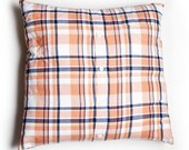 Shirt Pillow - Orange Plaid