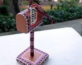 Mailbox Ornament No. 5, Hand Painted Wooden Keepsake Love Ornament for Valentine's Day