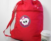 Girl Zombie - Canvas Backpack - for School, College, Travel, Book, Laptop / Free Shipping to U.S. / Canada