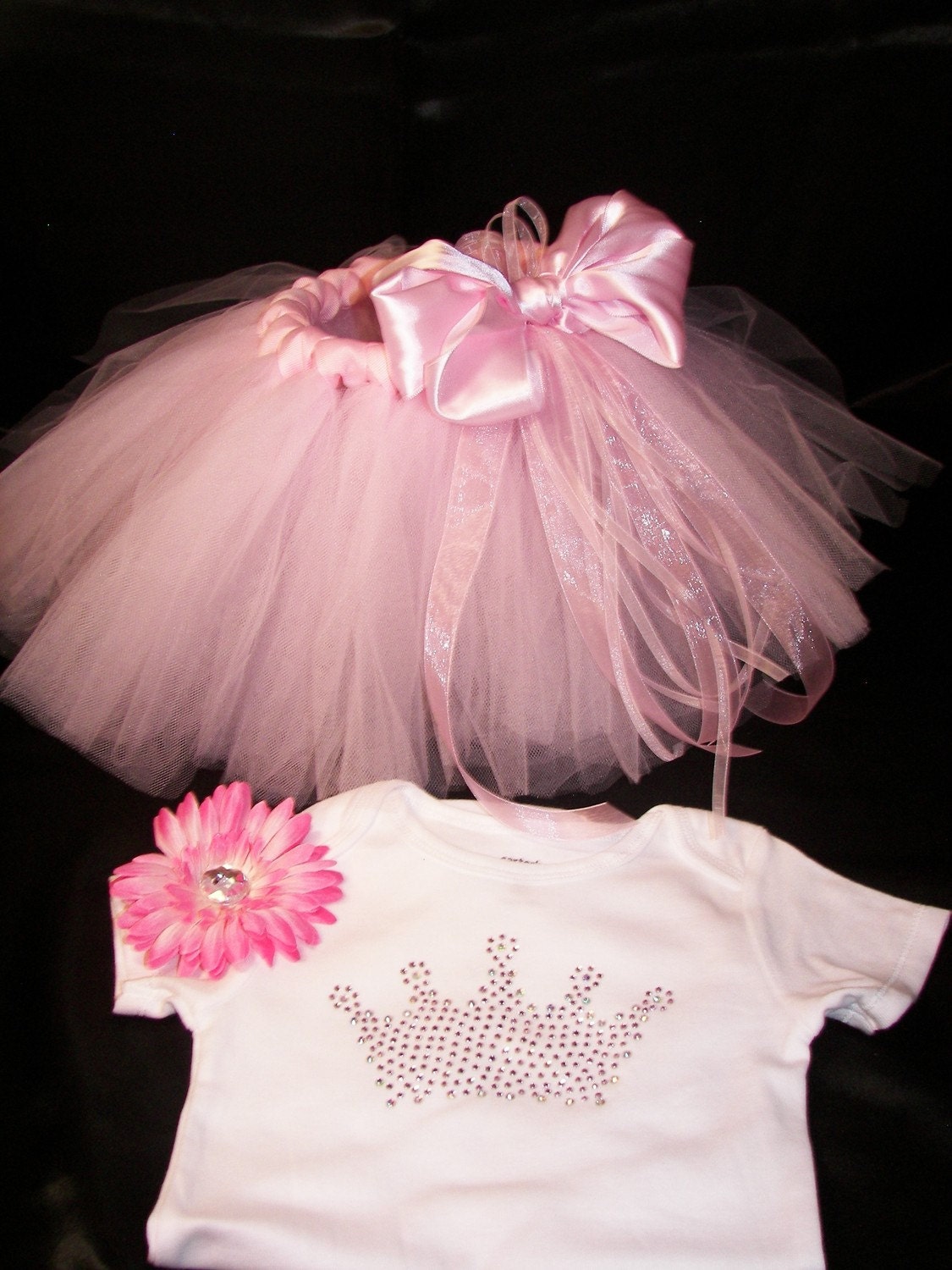 Pastel Pink Princess Tutu Set--Crystal Crown-Perfect for Your Little Princess-Baby Gifts-
