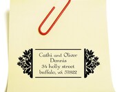 Address Stamp - Cathi and Oliver - WOOD HANDLE  - Perfect Wedding Gift
