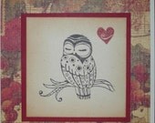 Owl Always Love You Card - vintage style, rustic style card - Warm Red, nature, unisex