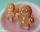 Happy Gingerbread Men - Earring Posts (silver only)