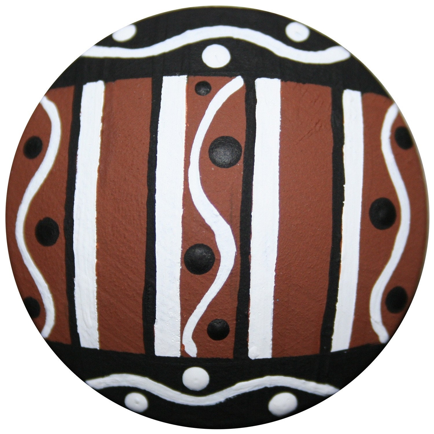 Black, Brown, White Swirls, Dots and Lines Knobs