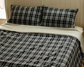 3 Yards, Black Tartan Cotton, U2147