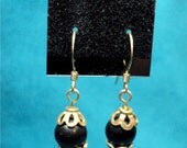 Gold and Jet earrings