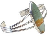 Picture Jasper Bracelet Set in Sterling Silver  bpjn1447