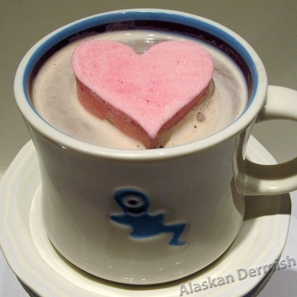 Heart Marshmallows, Pink Peppermint  - 6 piece