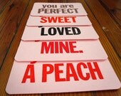Valentine's Day Candid Card Letterpress Postcard Set