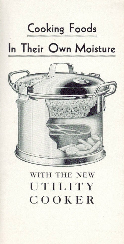 1930s New Utility STEAM COOKER Cookware Brochure Vintage Advertising Ephemera