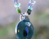 OPAL ESSENCE Necklace (Lampwork Glass, Opal, Quartz, Labradorite, Iolite, Apatite, Aquamarine)