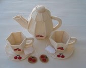 Felt Cherry Tea Set