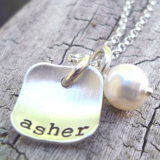 personalized birthstone necklace.. my love ...personalized hand stamped custom mothers necklace