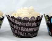 Football Cupcake Wrappers for Birthday Party or End of Season Party