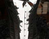 BLACK DERBY- Burlesque corset costume Steampunk
