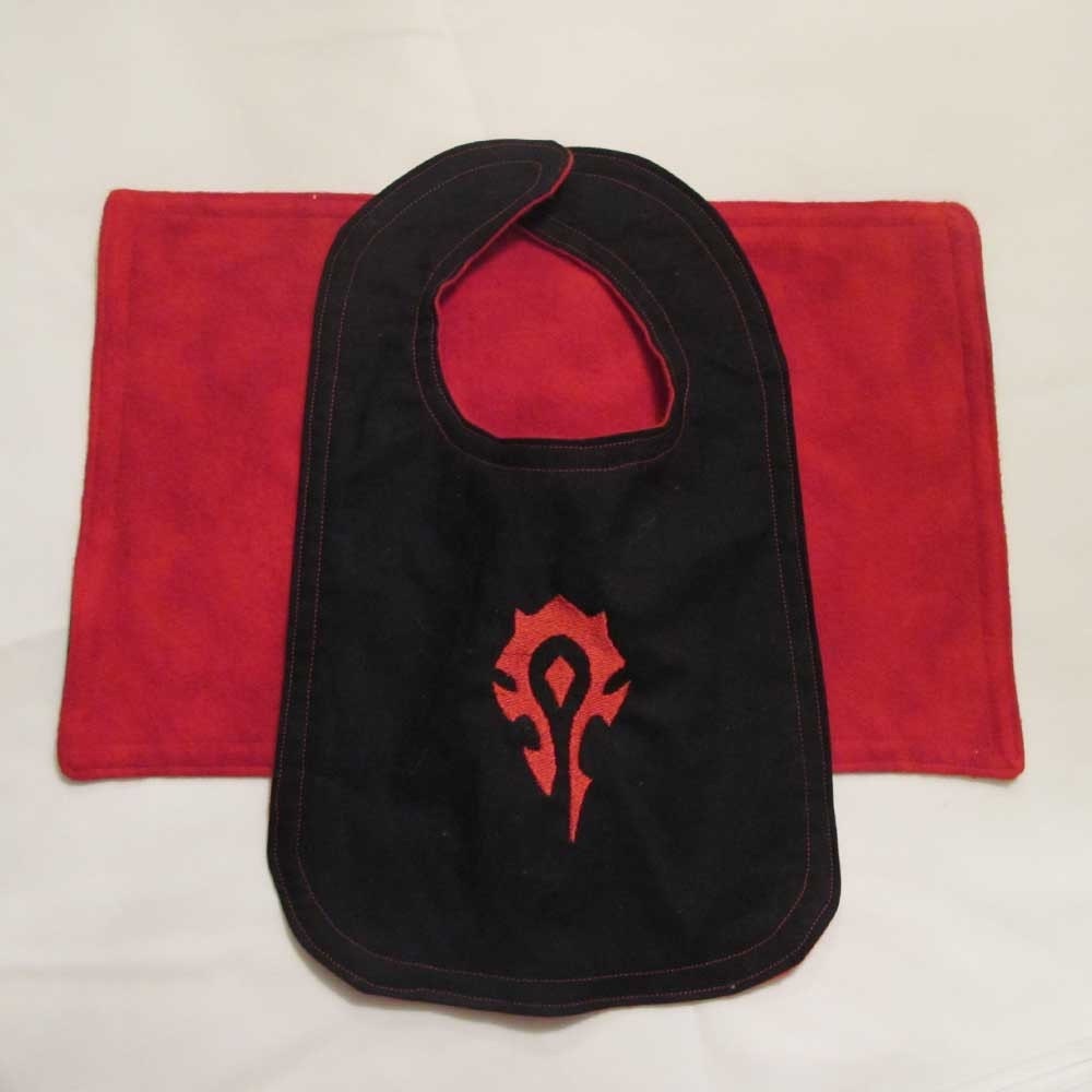 Personalized World of Warcraft horde 2 piece baby set