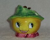 Vintage PY Anthropomorphic LEMON Sugar Jam Jar MIYAO Japan Holt Howard Mid Century