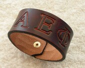 Fraternity or Sorority Leather Wristbands