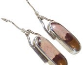 Autumn Leaf Jasper Earrings Set in Sterling Silver  ealje1613
