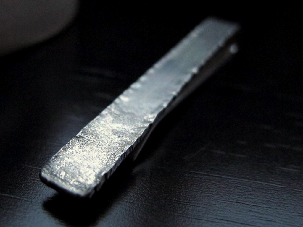 Tie Bar - Sterling Silver Tie Pin  - The Edge