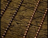 2mm Solid Copper Ball Chain Necklace - Shiny or Oxidized - 16 or 18 inch
