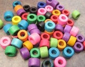 25 Mykonos Greek Ceramic Beads BRIGHT ASSORTMENT 6x4mm Mini Tube Beads