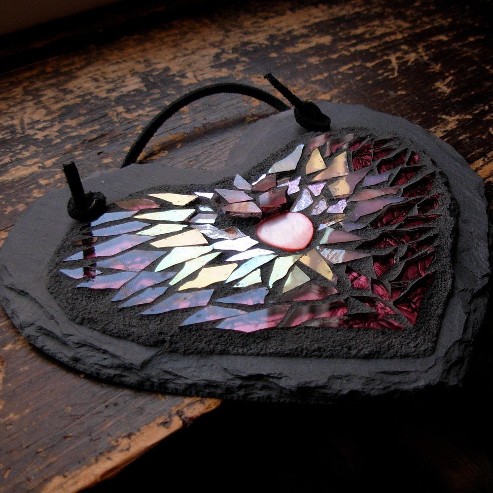 Glowing Heart Mosaic Valentine