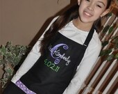 Personalized Embroidered Adult Apron layered Mommy Teacher Grandma GIFT Bride shower