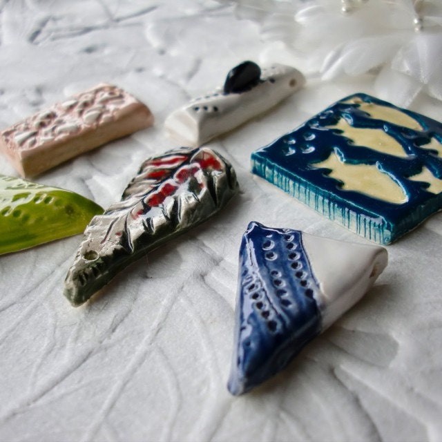 Bead focals SALE was 22 dollars   Hand Sculpted