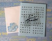 Handmade Baby Boy Blue Thank You Greeting Cards With Gift Bag-Baby Shower-ABC-Set of 10