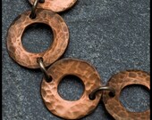 Second Chances - recycled sterling silver and copper hand-hammered disc bracelet