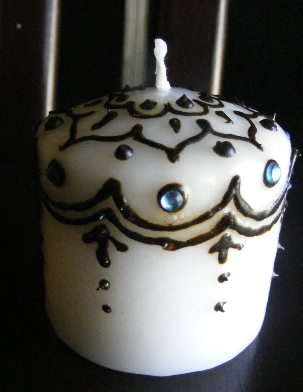 Blue Jewel Henna Candle