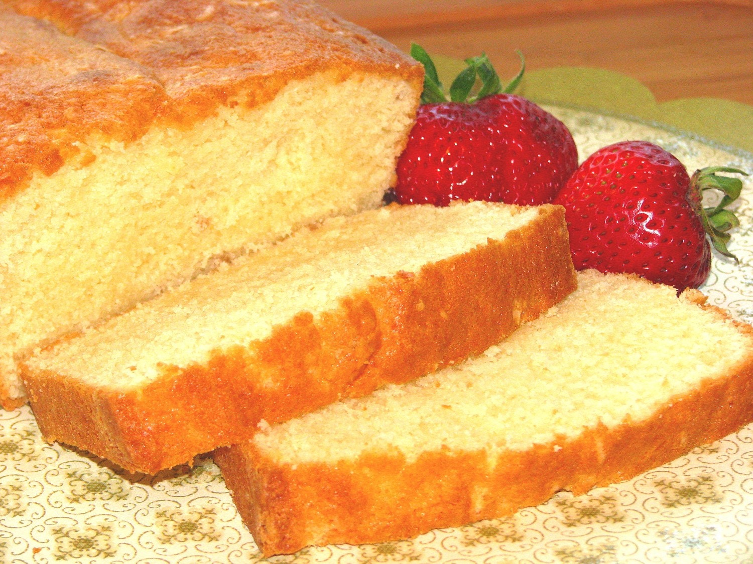 Homemade Vanilla Sour Cream Pound Cake - 2 Loaves