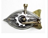 Cog Drive Airship steampunk brooch
