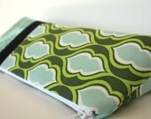 Personalized Cosmetic Makeup Bag - Doublemint - Made to Order - Choose Personalization or FREE SHIPPING