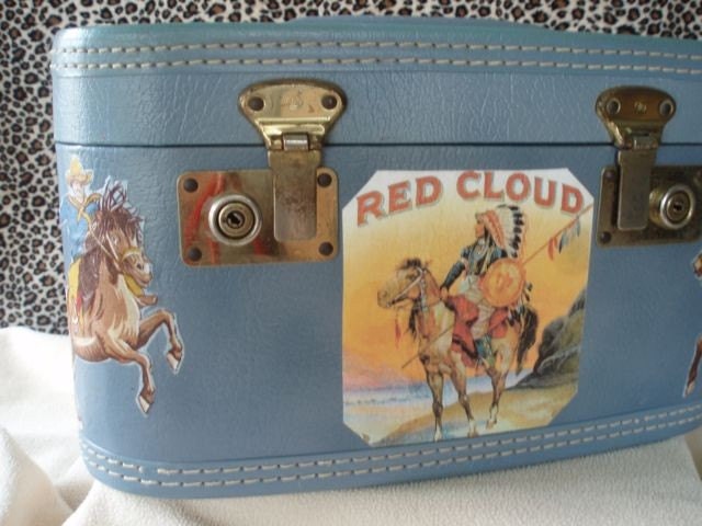 Vintage Train Case The American West Theme