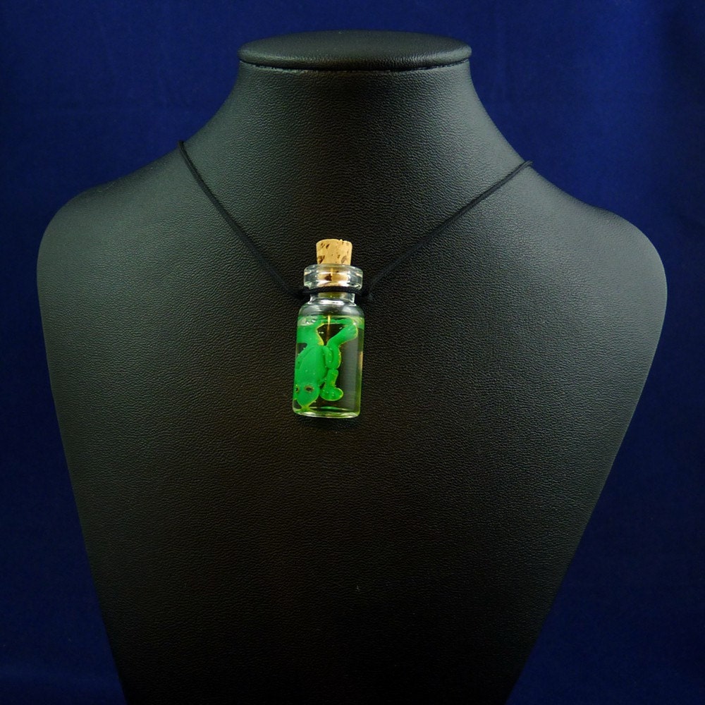 Frog Specimen Jar Necklace  - Handmade Biology Inspired Jewelry